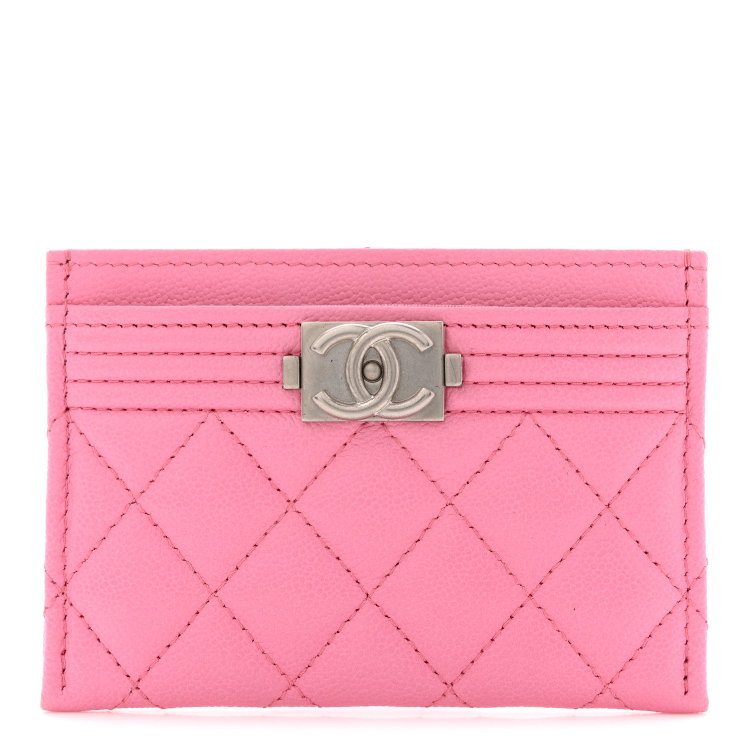 Caviar Quilted Boy  Holder Pink