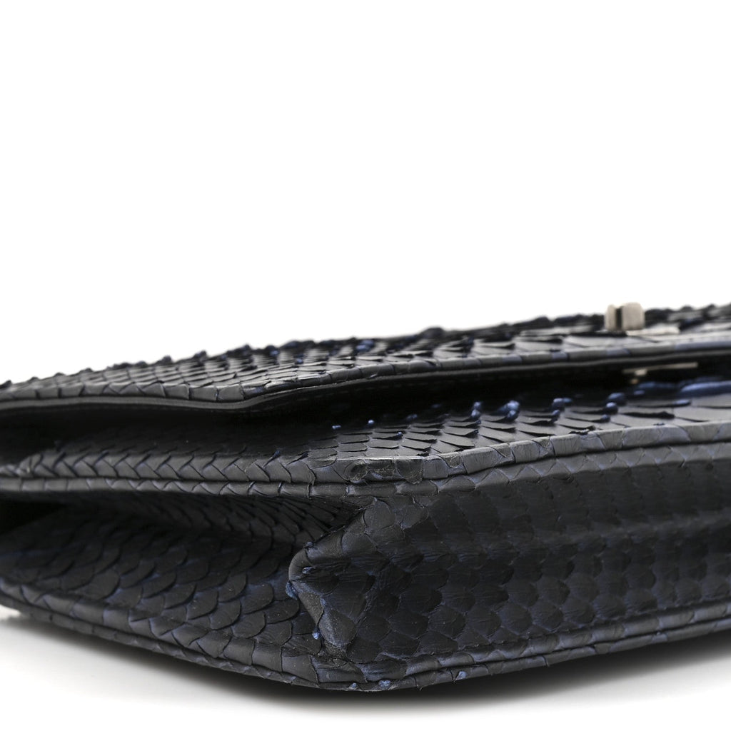 Snakeskin Wallet On Chain WOC Navy