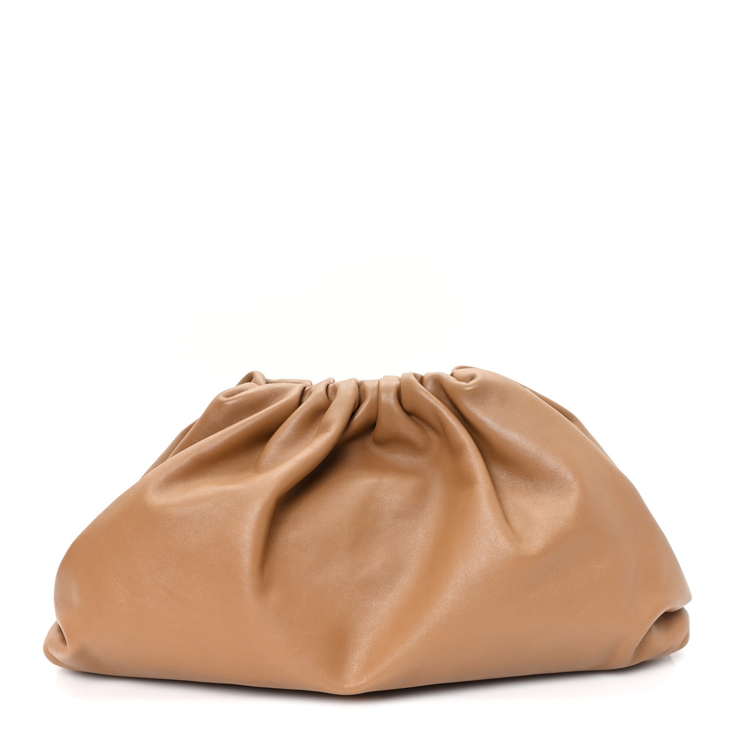 Smooth Butter Calf The Pouch Oversized Clutch Cammello