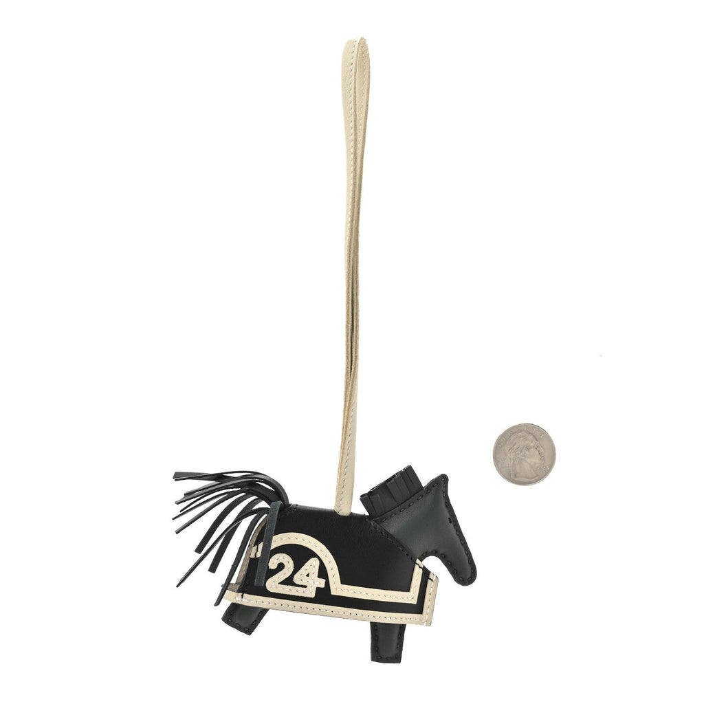Milo Lambskin Grigri Rodeo Robeo 24 Bag Charm PM Vert Mangrove Black Craie