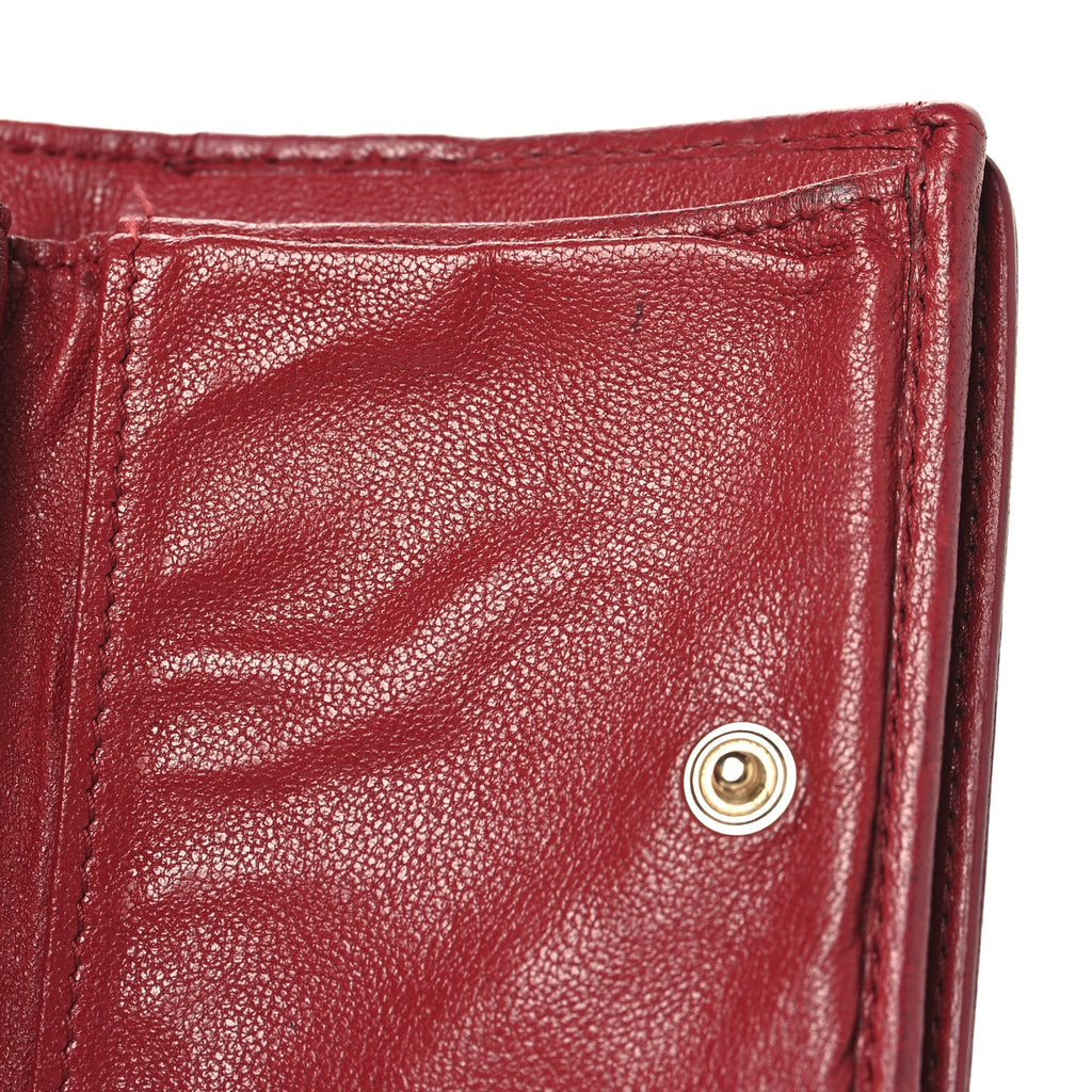 Caviar Quilted Vintage Mademoiselle Flap  Holder Dark Pink