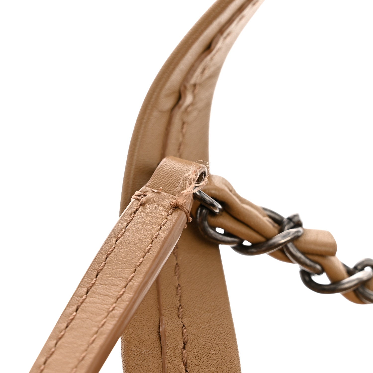 Calfskin Stitched CC Pocket Tote Beige