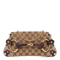 Monogram Small Horsebit Chain Clutch Purple