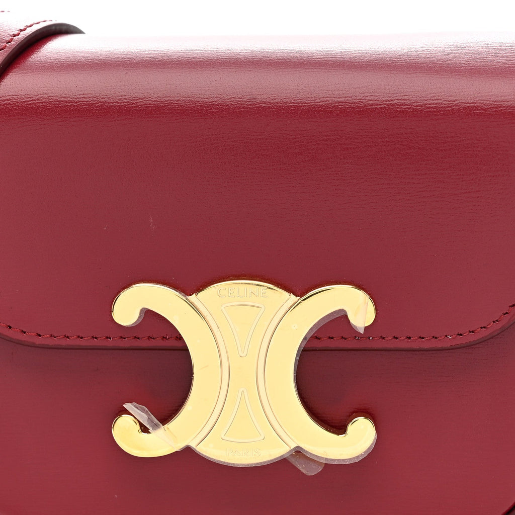 Shiny Calfskin Mini Triomphe Carmin