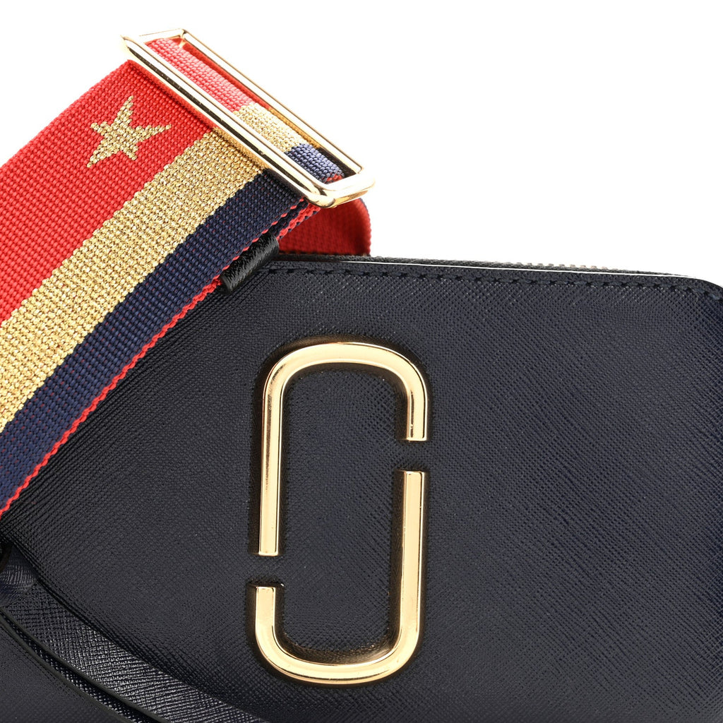 Saffiano Small Snapshot Camera Bag Navy Multicolor