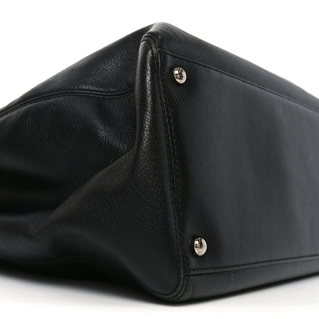Calfskin Cerf Shopper Tote Black