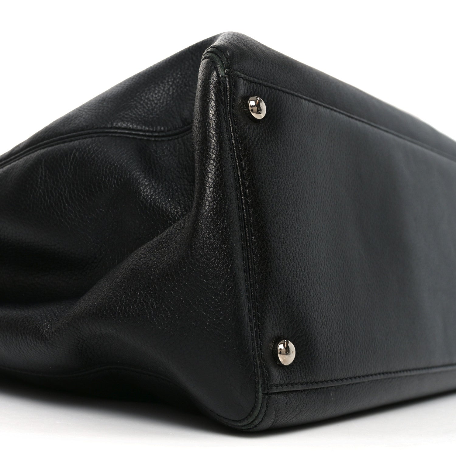 Calfskin Cerf Shopper Tote Black