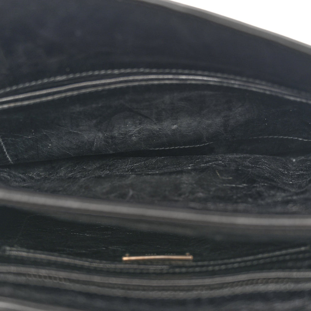 Vitello Shine Crystal Shoulder Bag Black