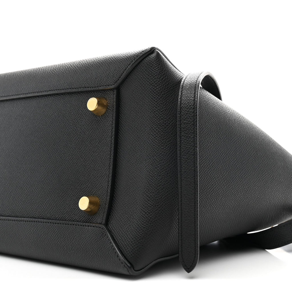 Grained Calfskin Mini Belt Bag Black