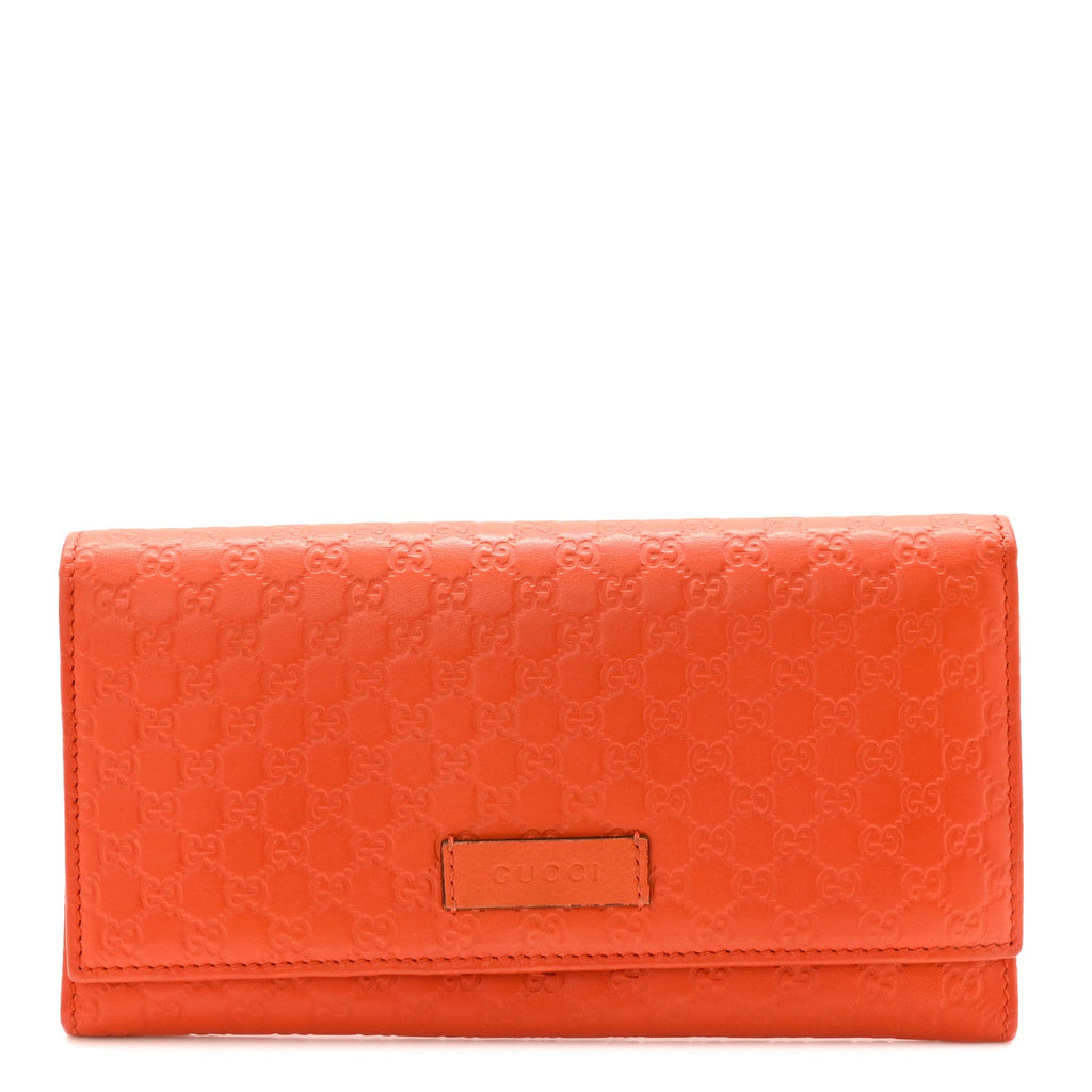 Soft Microguccissima Continental Wallet Sun Orange