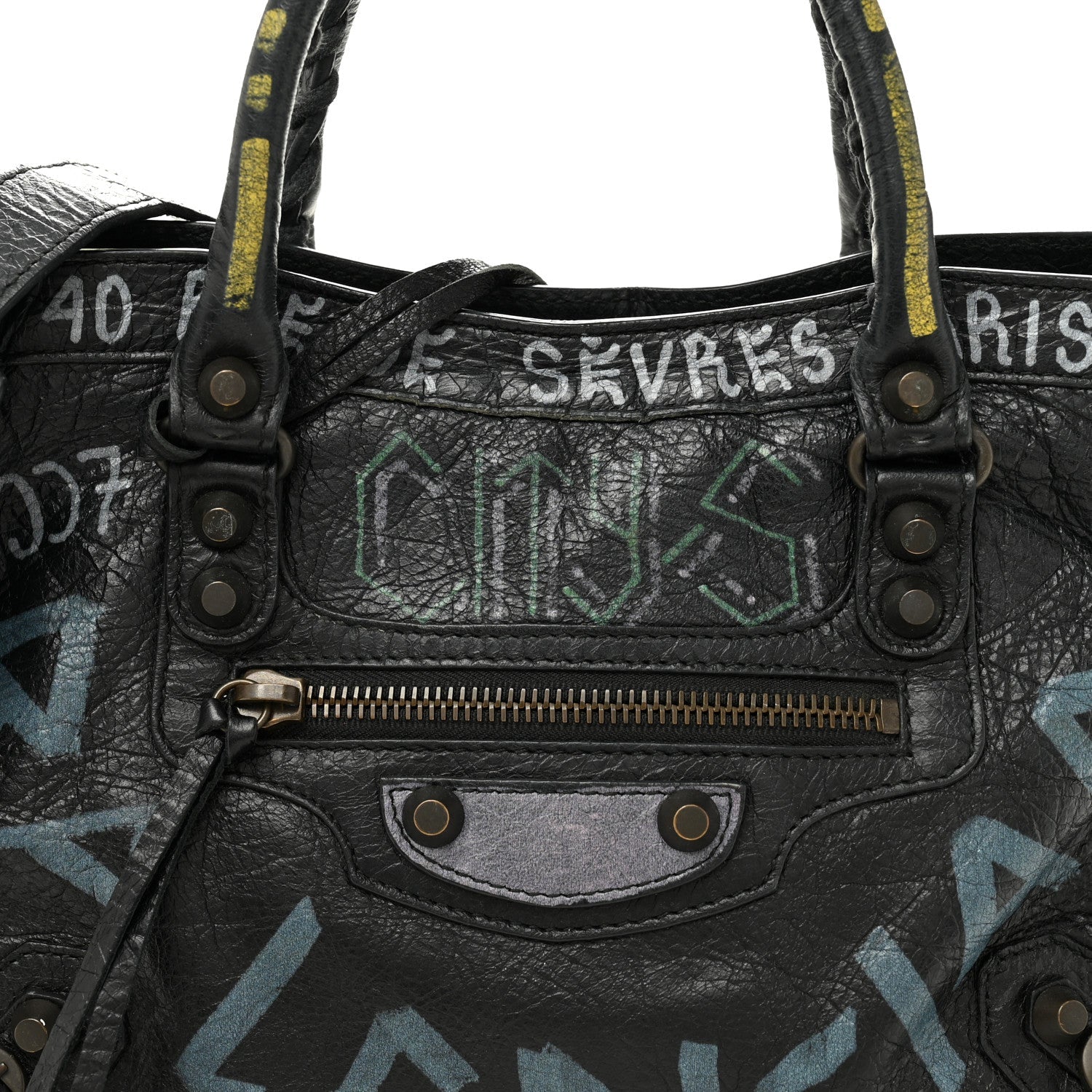 Agneau Graffiti All Over Classic Hardware S City Black Multicolor