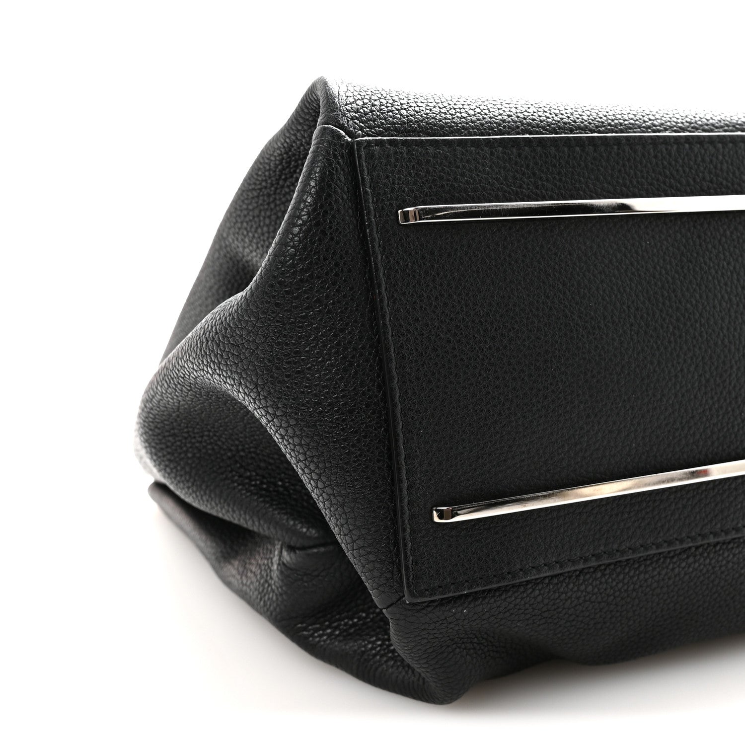 Calfskin Le Dix Soft Cabas M Shoulder Bag Black