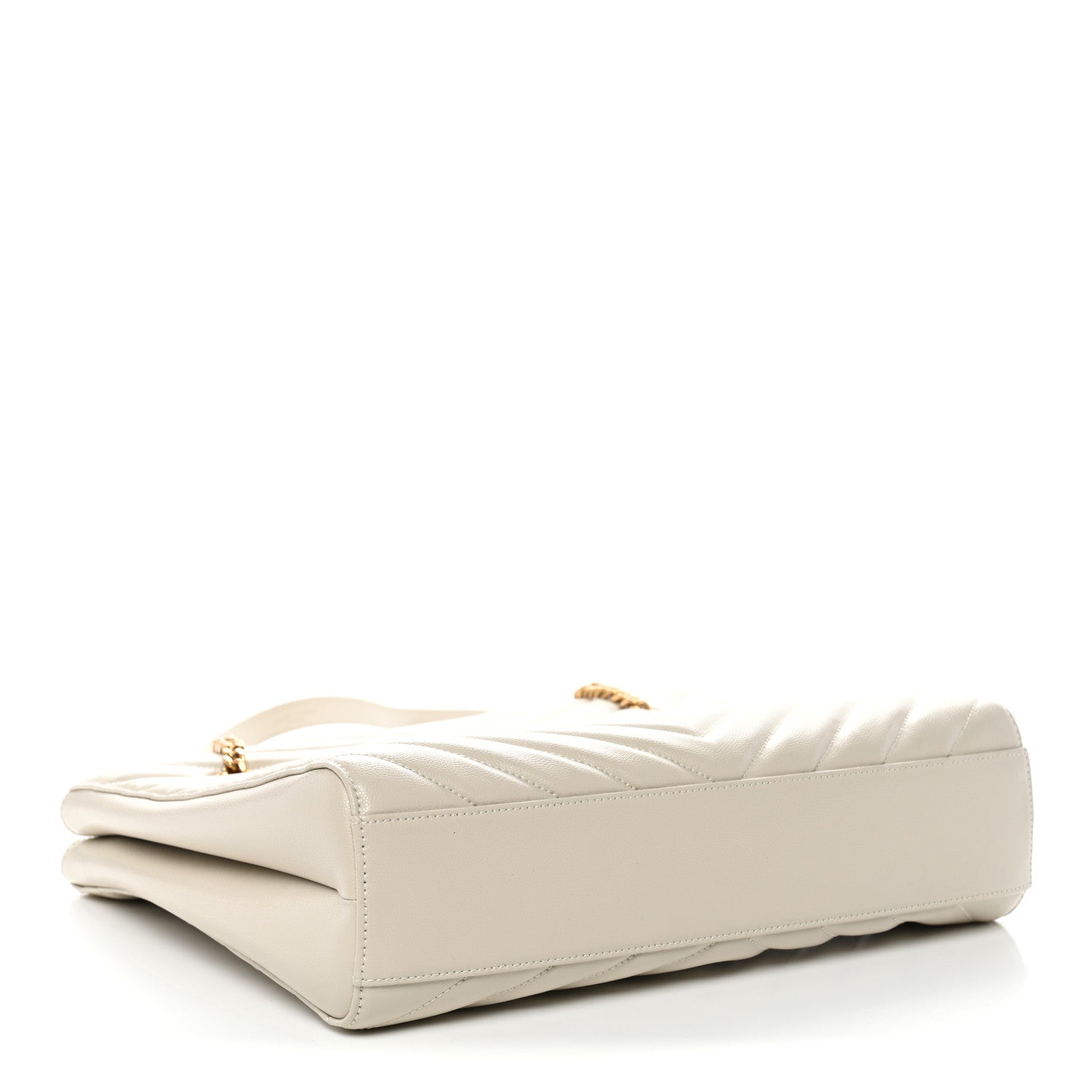 Grain de Poudre Matelasse Chevron Medium Tribeca Shopping Bag Crema Soft