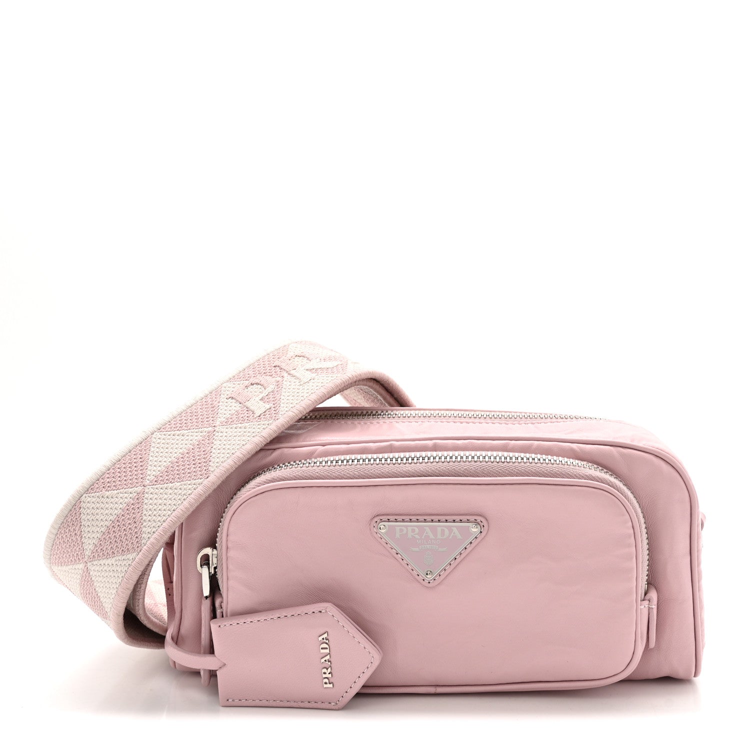 Nappa Antique Multi-Pocket Shoulder Bag Alabastro
