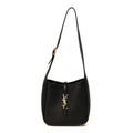 Grained Calfskin Baby Le 5 A 7 Supple Hobo Black