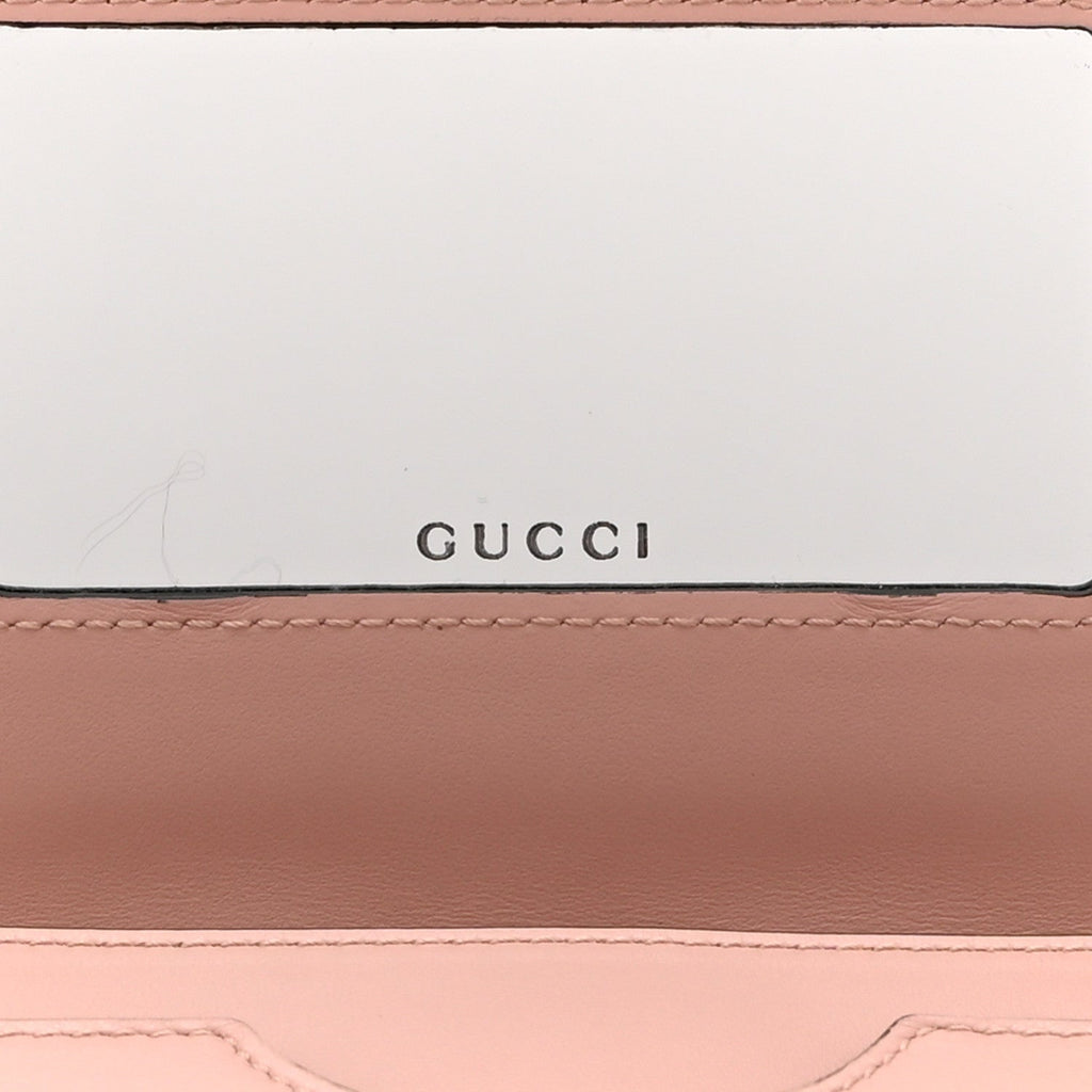 Calfskin GG Matelasse Chain Wallet Rhodamine Light Pink