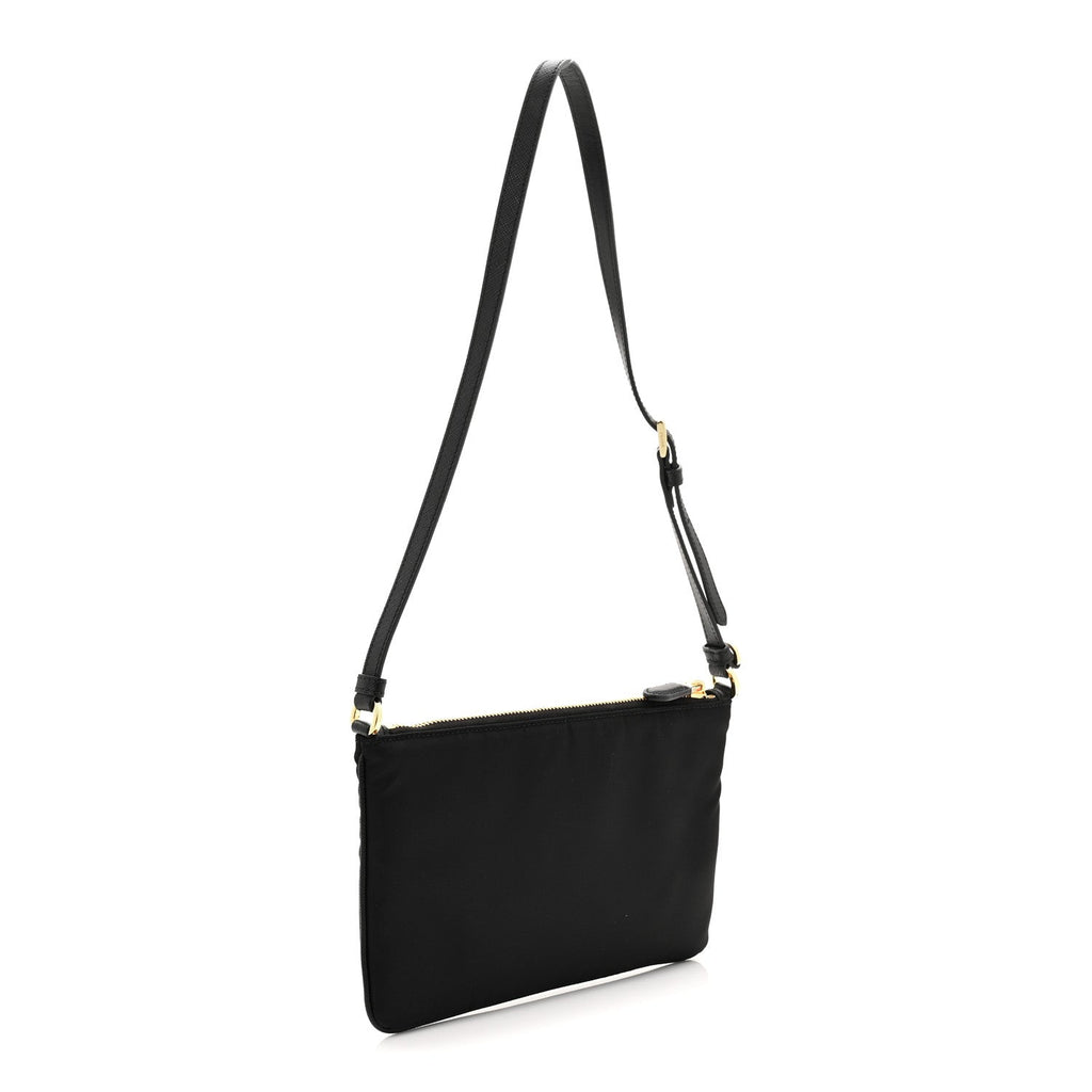 Re-Nylon Saffiano Pouch Black