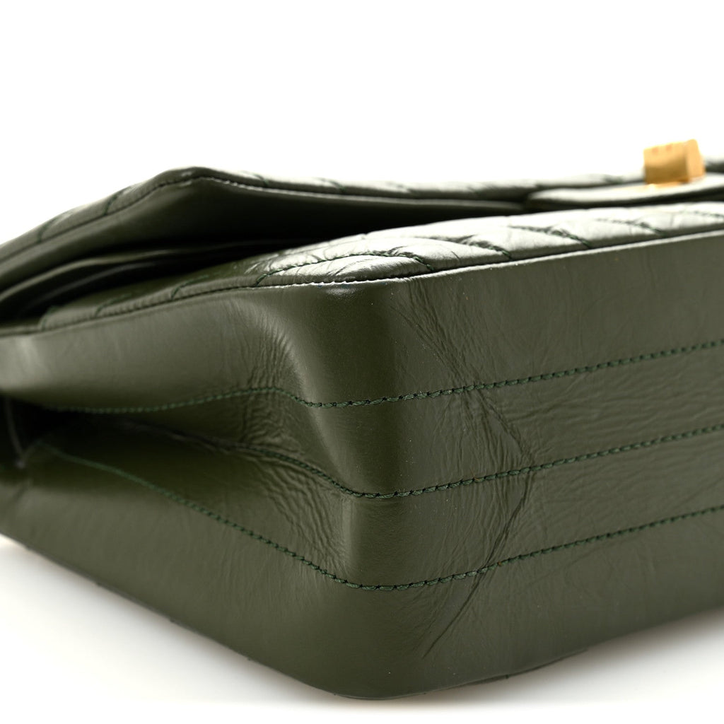 Aged Calfskin Chevron Quilted 2.55 Reissue 225 Flap Green