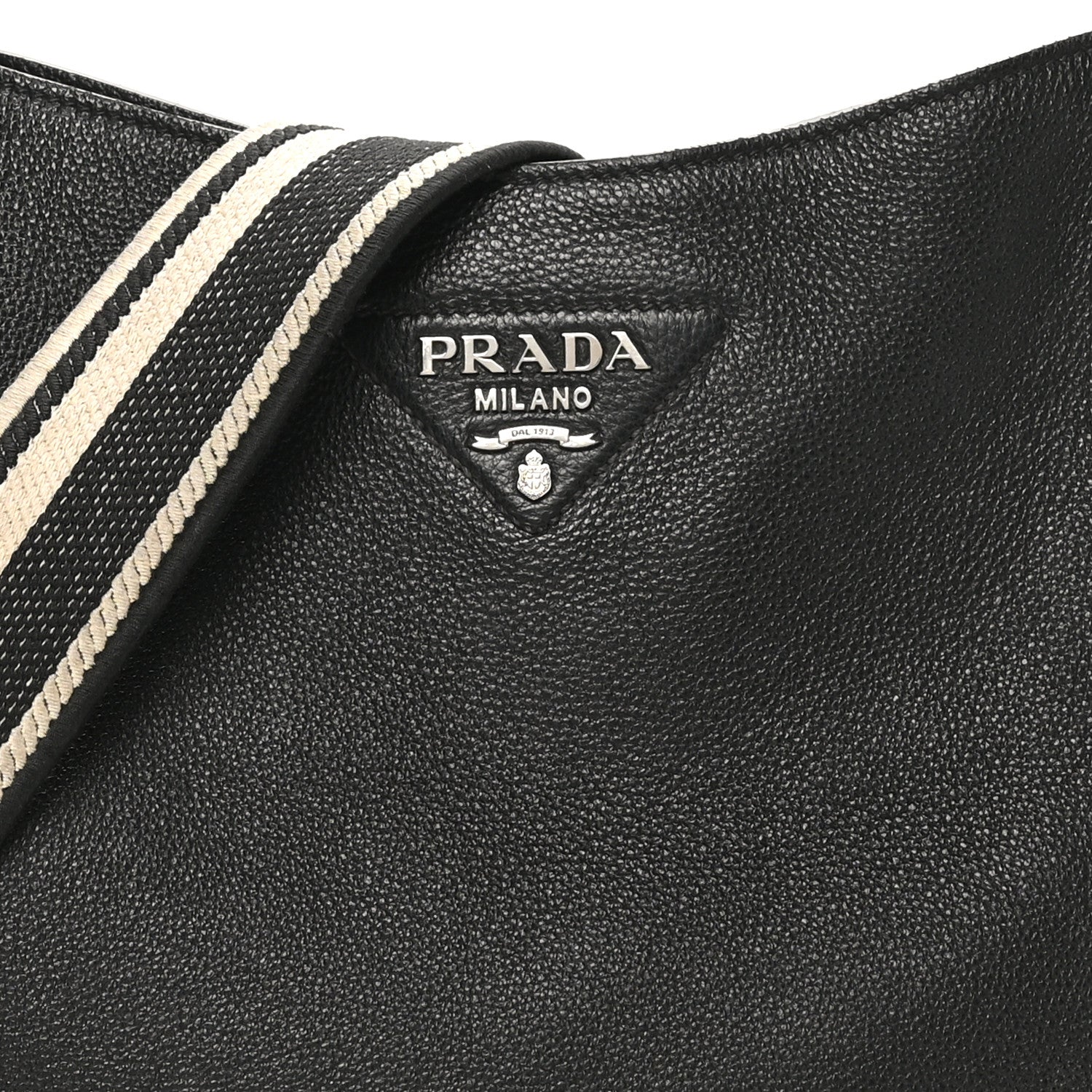 Vitello Daino Soft Hobo Messenger Bag Black