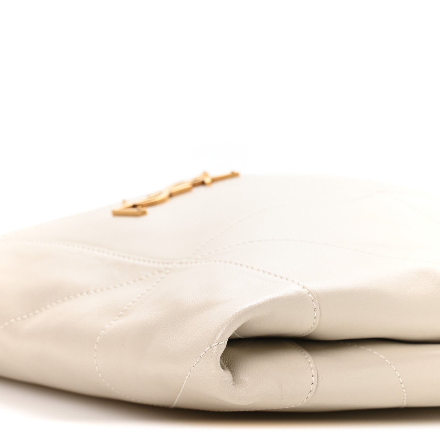 Lambskin Matelasse Monogram Medium Jamie 4.3 Pochon Blanc Vintage