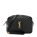 Calfskin Matelasse Monogram Lou Camera Bag Black