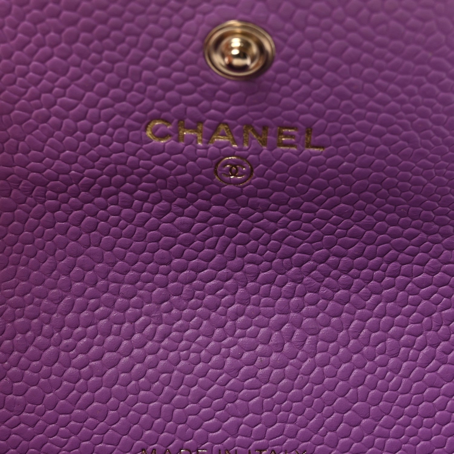 Caviar Quilted Boy Flap  Holder Purple
