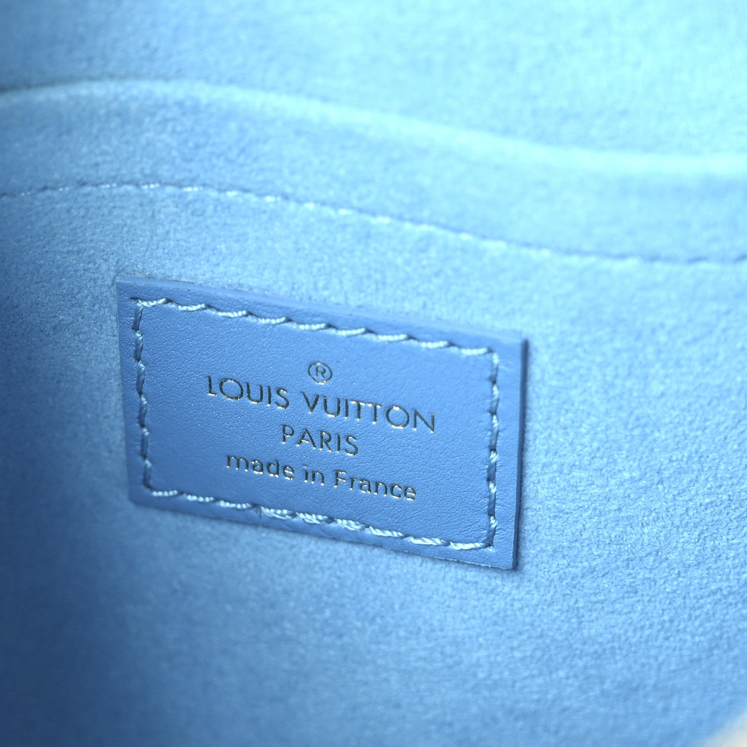 Calfskin Nanogram Embossed Speedy Bandouliere 20 Blue