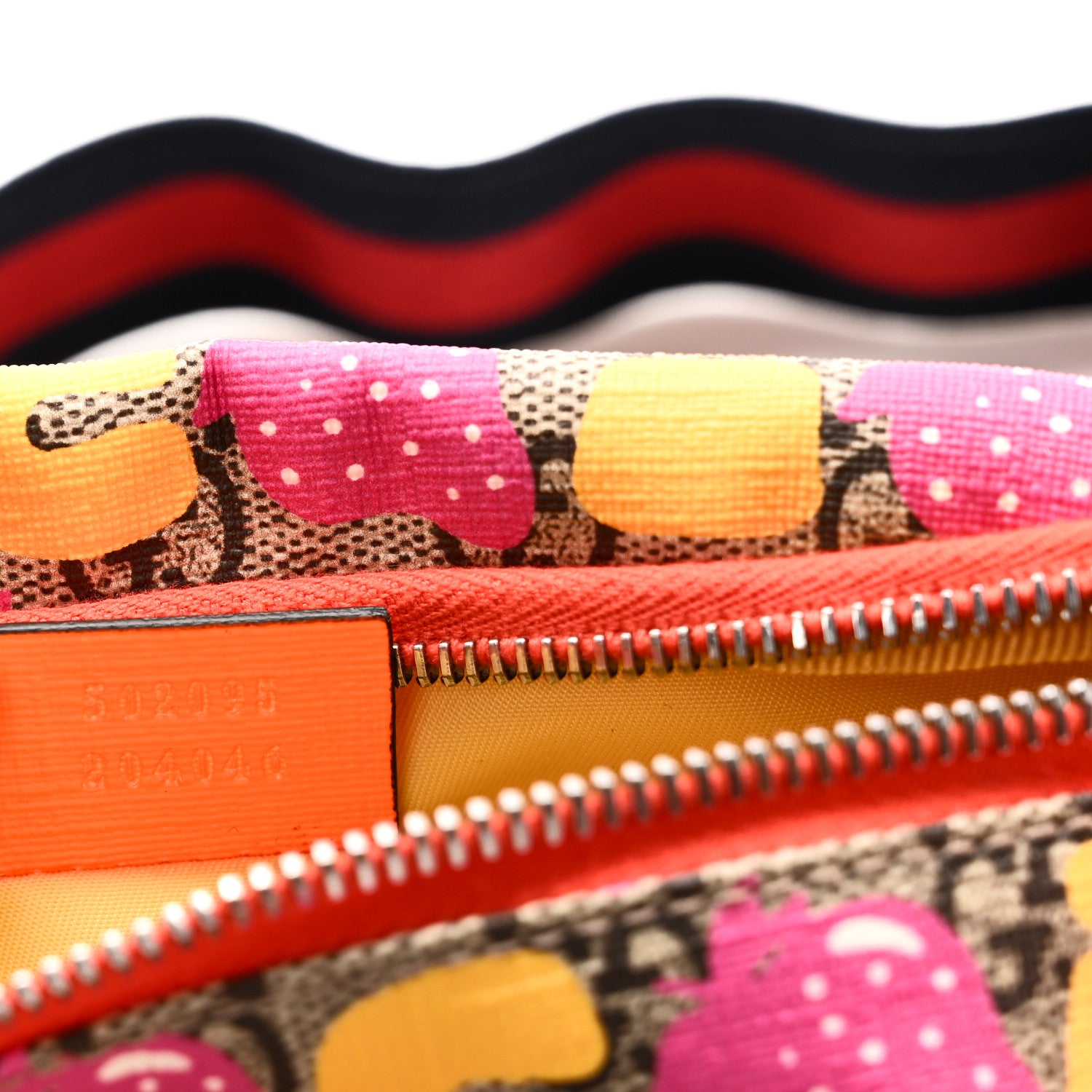 GG Supreme Monogram Childrens Strawberry Print Belt Bag Multicolor