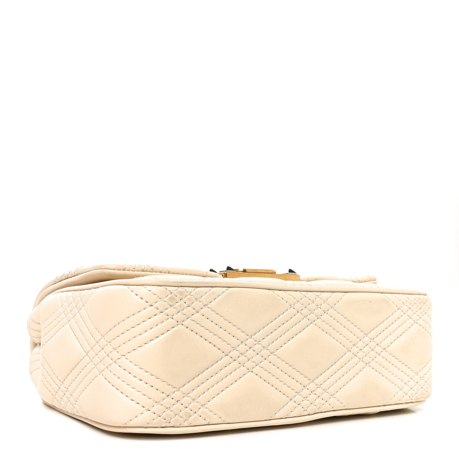 Nappa Quiltie 67 Medium Shoulder Bag Ivory
