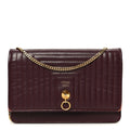 Shiny Nappa Trapuntata Dotcom Tube Wallet On Chain Bordeaux