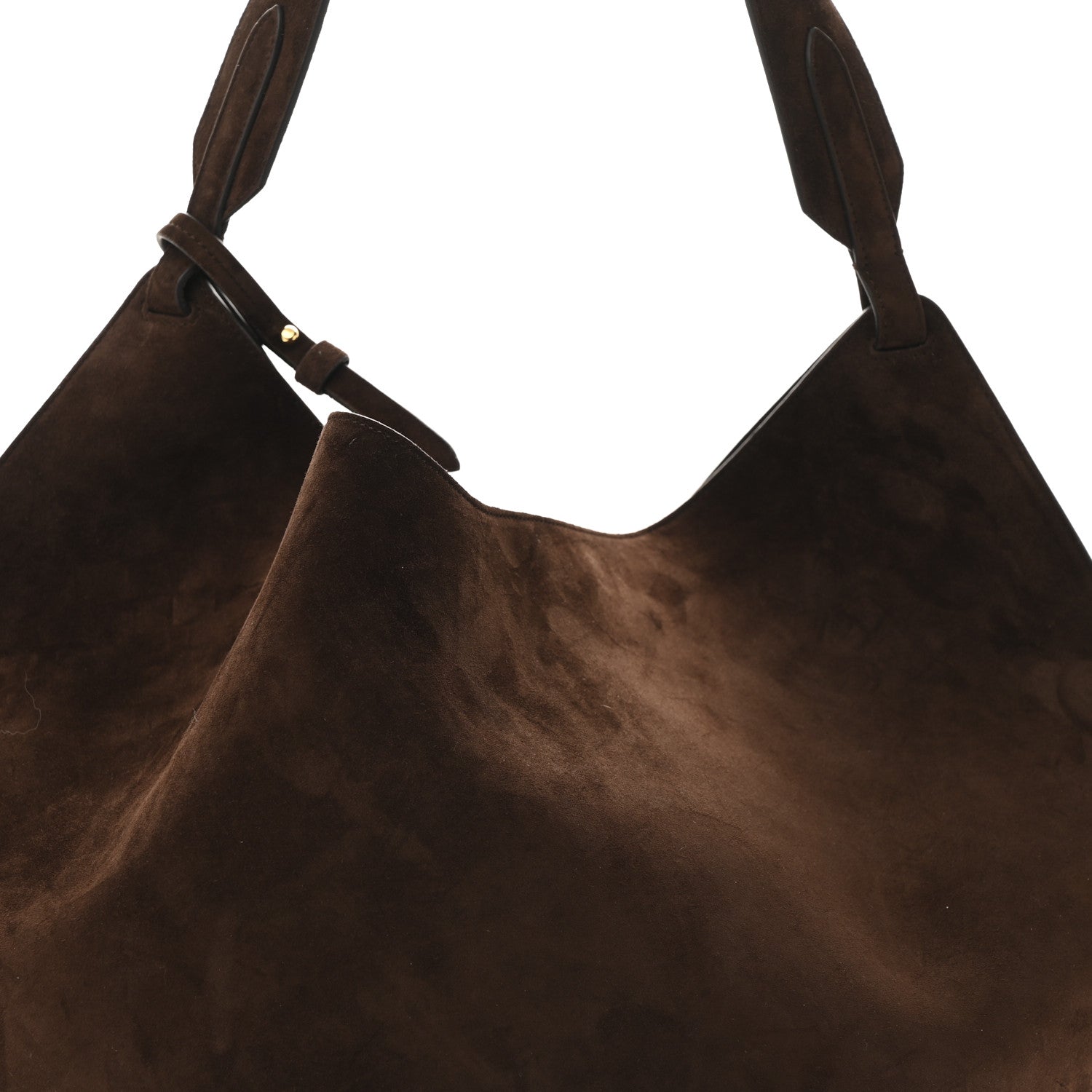Suede Calfskin Medium Lotus Tote Coffee