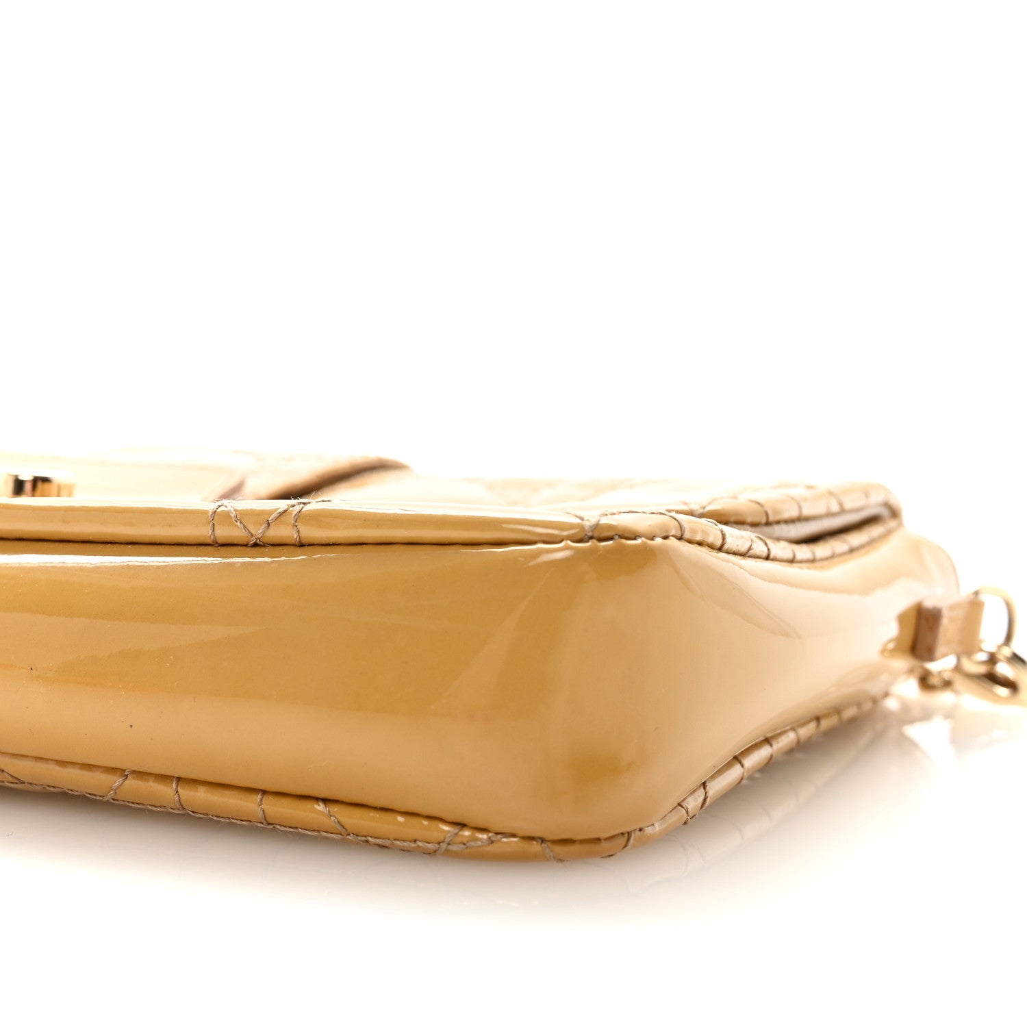 Patent Cannage Miss Dior Promenade Pouch Yellow