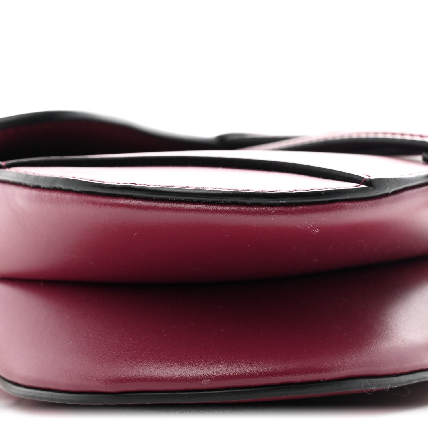 Supple Calfskin Mini Saddle Bag With Strap Purple