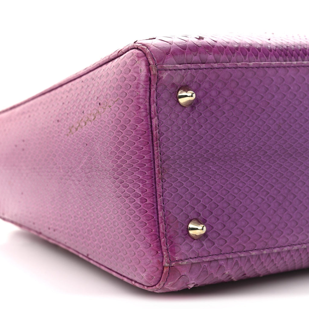 Snakeskin Medium Lady Dior Purple
