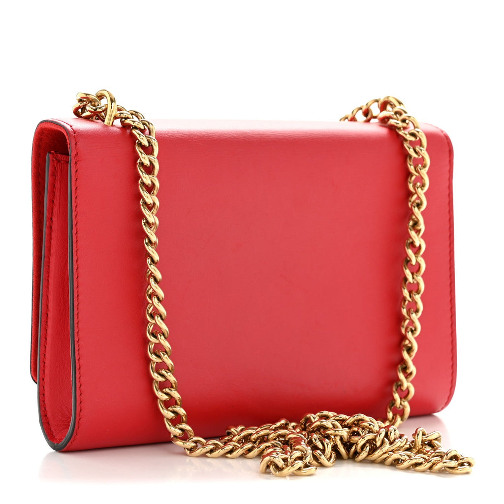 Calfskin Chain Louise MM Red