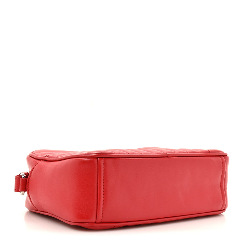 Soft Calfskin Diagramme Camera Bag Rosso