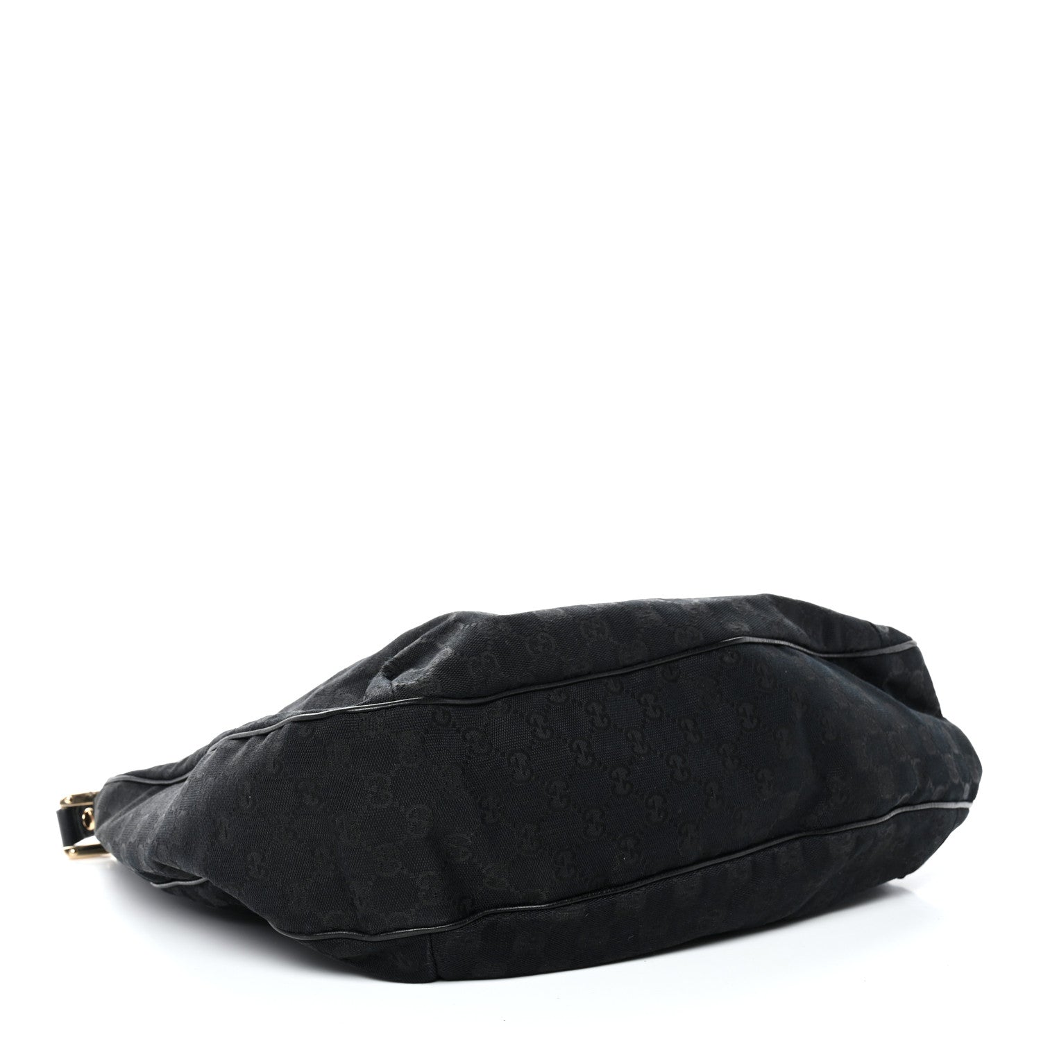Monogram Large New Ladies Web Hobo Black