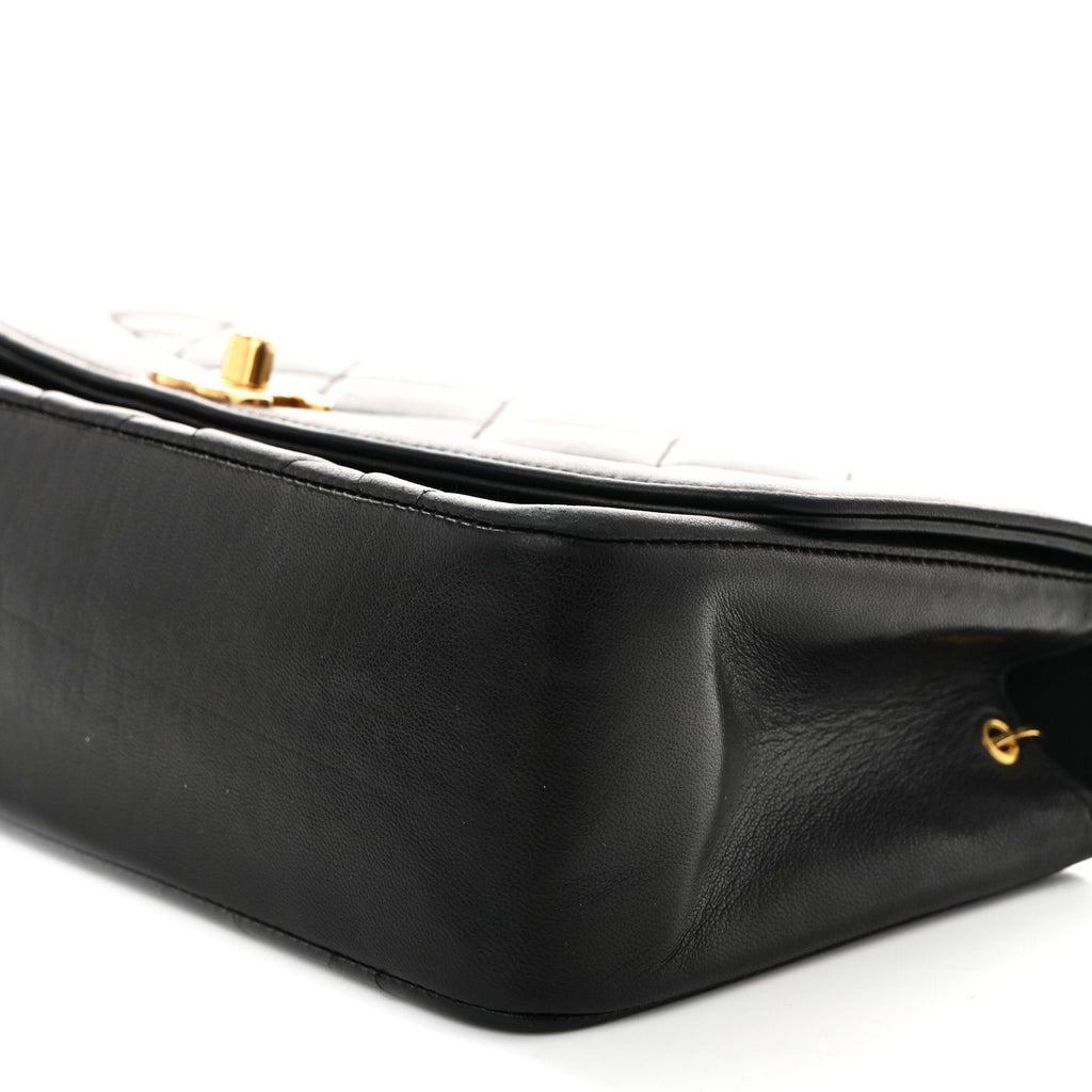 Lambskin Quilted Small Single Flap Black