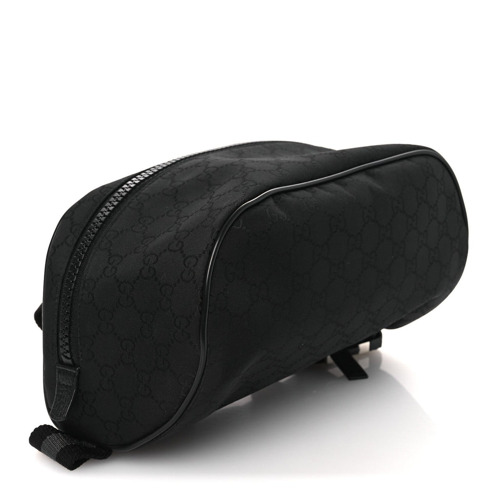 Nylon Monogram Fanny Pack Belt Bag Black
