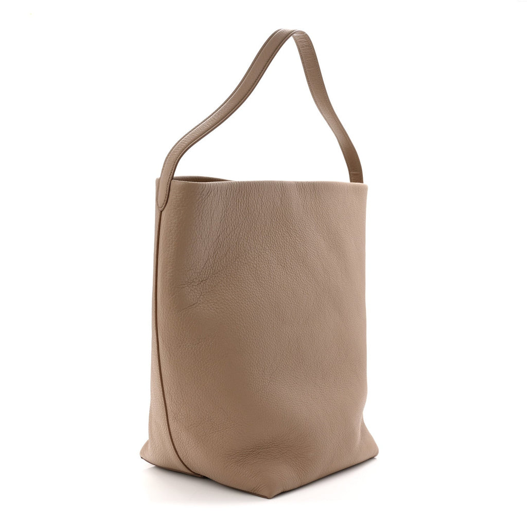 Grained Calfskin Large N/S Park Tote Dark Taupe