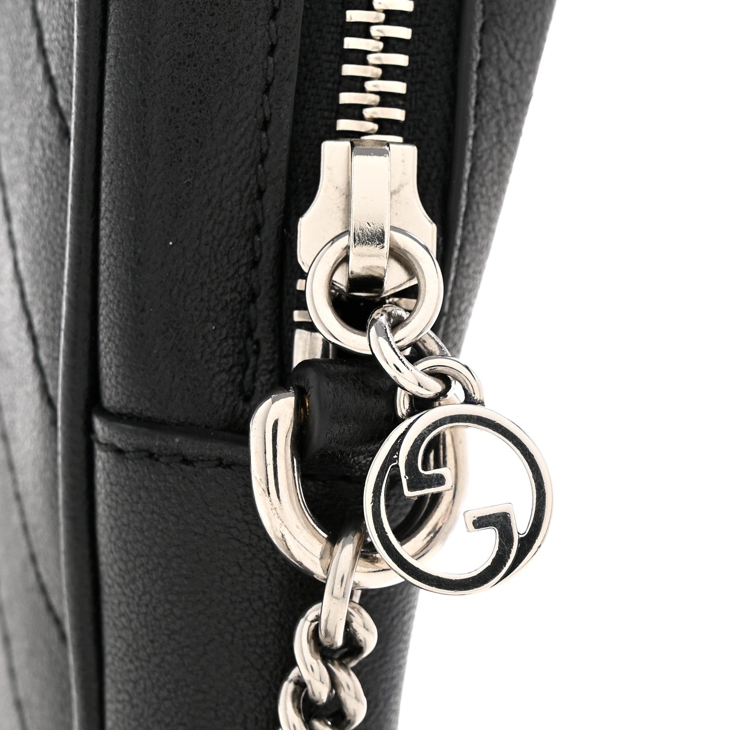 Sakai Be Green Calfskin Diagonal Stitched Mini Blondie Vertical Shoulder Bag Black