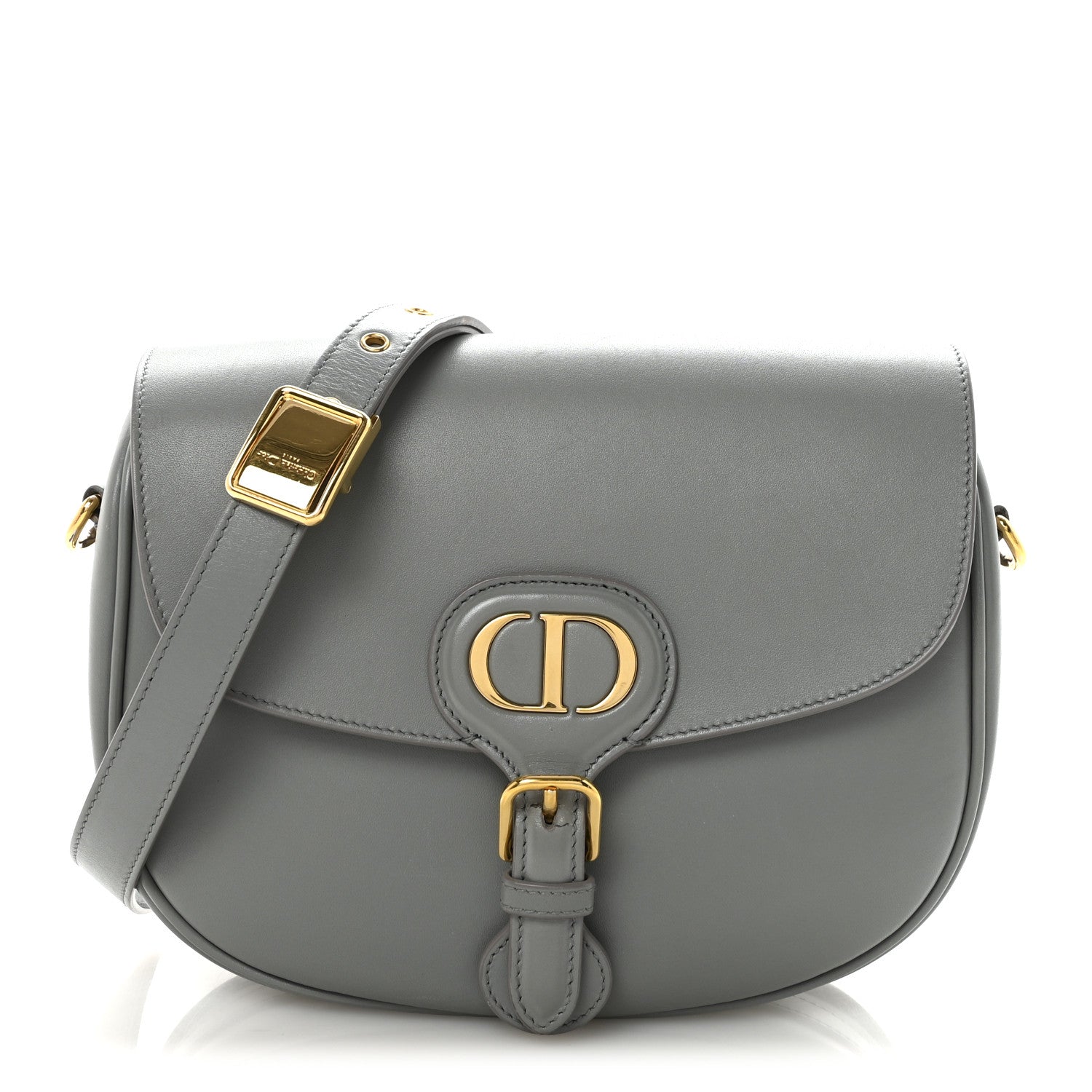 Box Calfskin Medium Bobby Flap Gray