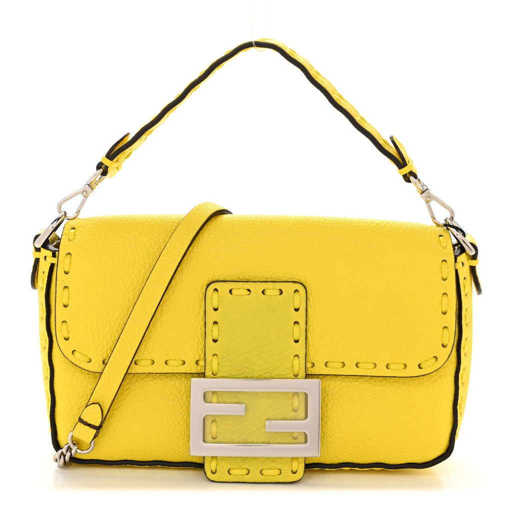 Cuoio Roma Sellerissima Nappa Sintetica Tape Stitch Mini Baguette  Pomelo