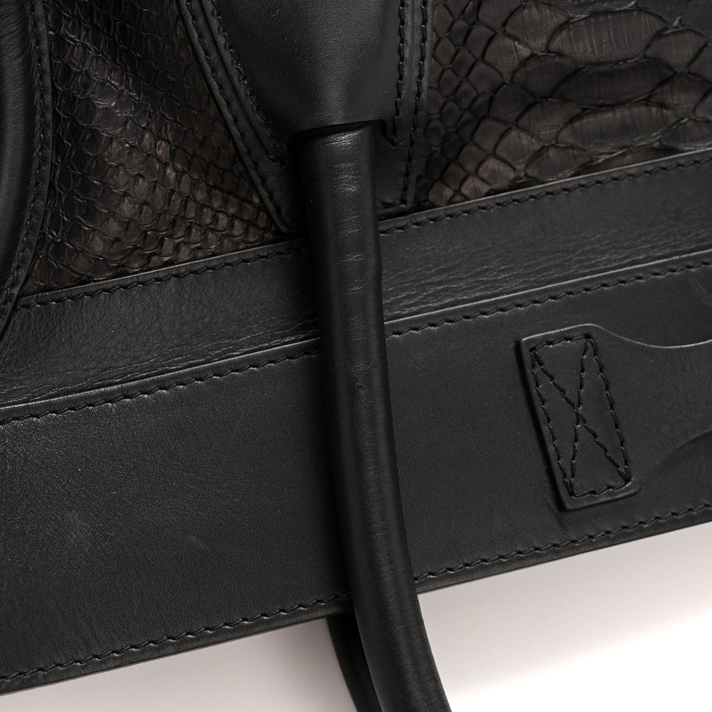 Snakeskin Large Luggage Black