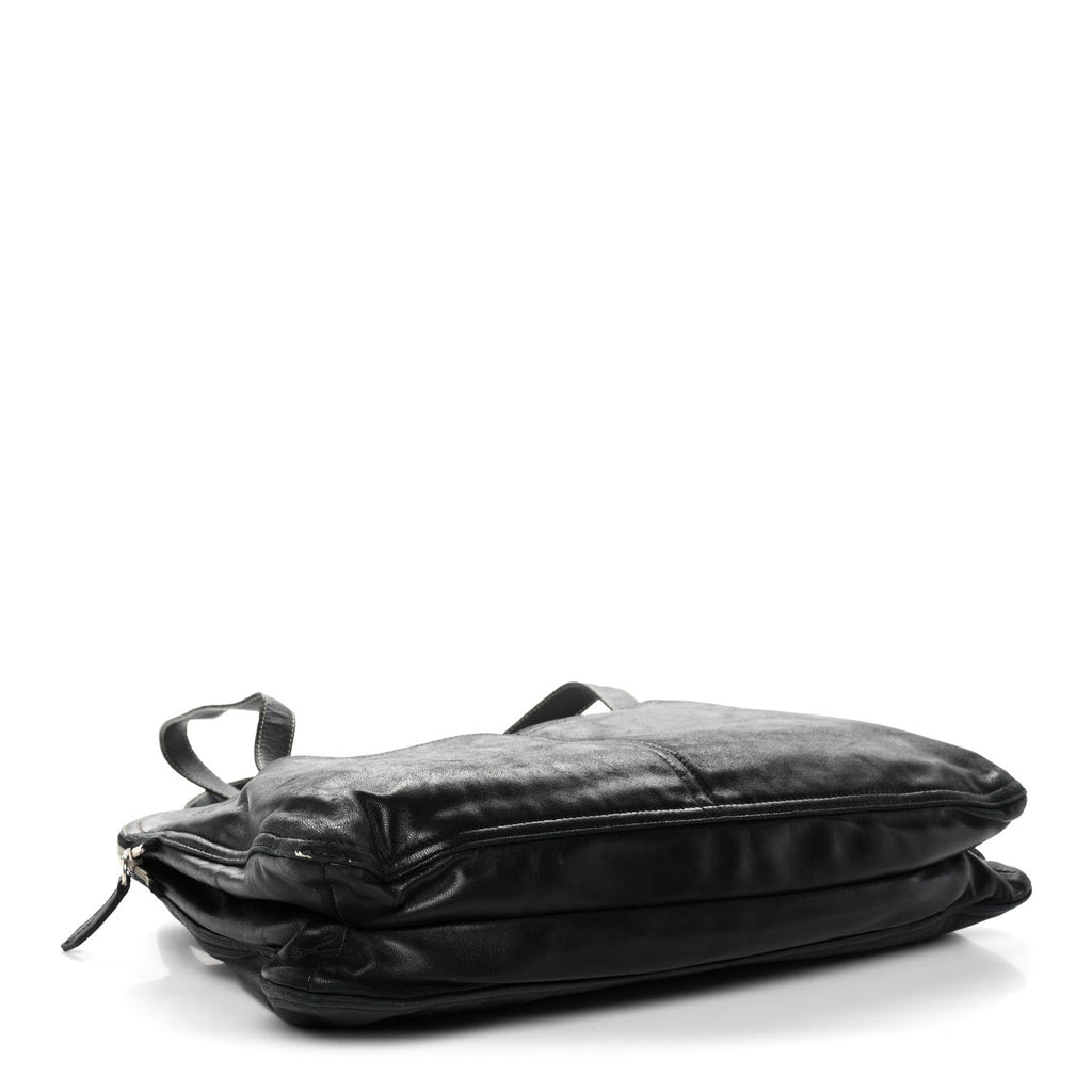 Nappa Pocket Satchel Black