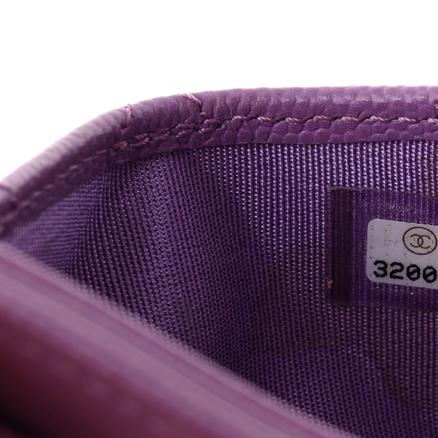 Caviar Quilted  Holder Purple
