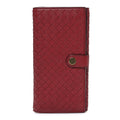 Nappa Intrecciato Continental Wallet Dark Red