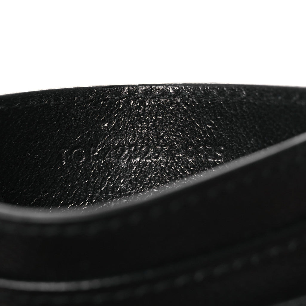 Grain De Poudre Matelasse Chevron Monogram Credit  Case Black