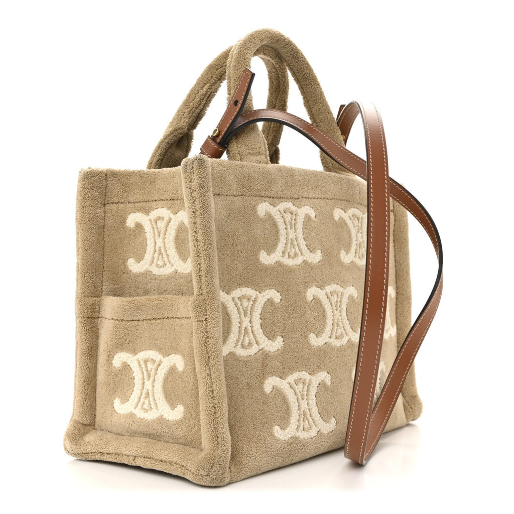 Thais Triomphe All Over Small Cabas Beige Tan