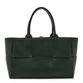 Calfskin Maxi Intrecciato Medium Arco Tote Raintree
